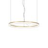 Lustre CROWN avec diffuseur en acrylique transparent effet cristal bisauté finition Laiton brossé 