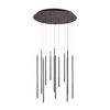 Ideal Lux FILO SP12 – Suspension 12 tubes LED Ø60 cm noir 2700K