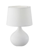 Lampe MARTIN pied Blanc et Abat jour blanc