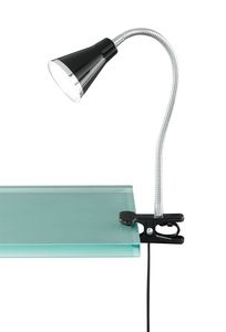 Lampe de bureau ARRAS à LED noir sur flexible
