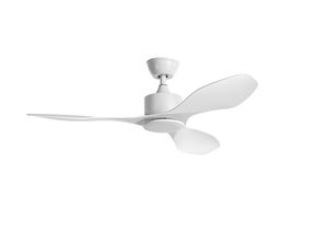 Ventilateur de plafond RIGA avec 3 pâles finition blanc mat sans Led