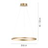 Lustre rond suspendu TITUS finition Laiton mat
