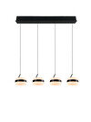 Suspension LED Dios Noir Mat 4 Têtes CCT/SwitchDimmer LiftMe - Trio Lighting 331410432