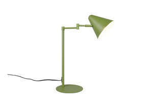 Lampe à poser TRIO COSIMA 563900115 - Verte, tête orientable et bras articulé