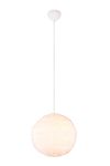 Suspension boule fourrure blanche Fourrure synth. Blanc 10w max.