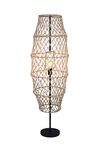 Lampadaire HIVE avec abat-jour finition Corde et noir