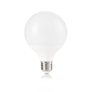 Globe opale blanc 95mm LED 15W E27 4.000°K lumière blanche