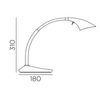 Lampe de bureau LED Lily avec flexible gris argent