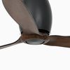 ETERFAN M – Ventilateur de plafond noir mat avec pales imitation noyer