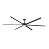 Ventilateur de plafond Rotterdam 30 XXL noir avec éclairage
