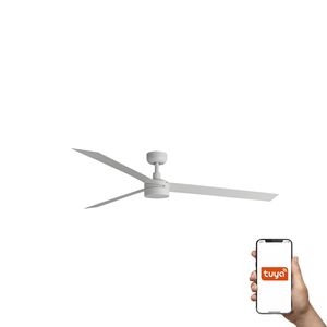 Ventilateur de plafond CRUISER XL blanc connecté TUYA et télécommande et Led