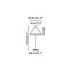 Lampadaire mobile de jardin IP65 SAIGON 1200 C70 finition Anthracite et ocre