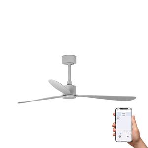AMELIA ventilateur plafond design gris – connecté WIZ, télécommande, 6 vitesses, pour pièces 17–28 m²