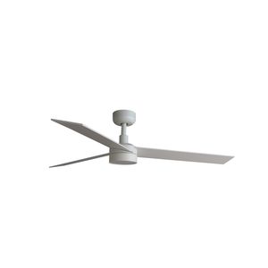 Ventilateur de plafond RUDDER L blanc/bois LED et télécommande