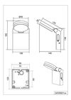 Applique inclinable de jardin ADOUR finition Blanc mat 