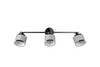 Plafonnier 3 Spots Textile AROSA Chrome Abat-jour Gris - 812100306