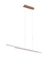 Suspension LED 2-Barres ODIO Blanc & Café 110cm - R37882176
