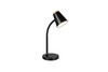Lampe de bureau PONGO R55831102 – Noir mat, LED 4,5 W, tête flexible, métal & bois