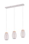 Lustre BIDAR 3 suspensions ajourées blanc mat de TrioLighting