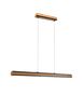 Lustre Led noir mat et bois DEACON de TrioLighting