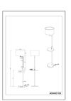 Lampadaire noir CLAAS avec tablette et abat-jour de TrioLighting