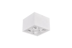 Plafonnier blanc mat 4 spots BISCUIT de Triolighting
