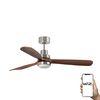 Ventilateur de plafond LANTAU XL nickel-noyer Led Wiz+télécommande