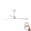 AMELIA ventilateur plafond design blanc – connecté TUYA, télécommande, 6 vitesses, pour pièces 17–28 m²