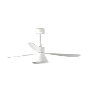 AMELIA CONE LED ventilateur plafond design blanc – télécommande, 6 vitesses, pour pièces 17–28 m²