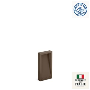 Borne rectangulaire profil aluminium IP66 ARKE Full 400 en marron bronze