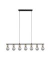Lustre 7 douilles noir et doré mat VANNES de Triolighting