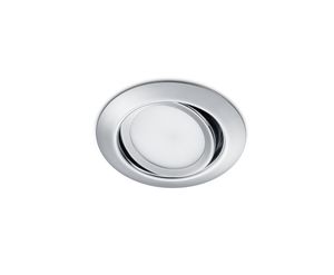 Spot rond inclinable encastré RILA chromé/satiné IP20