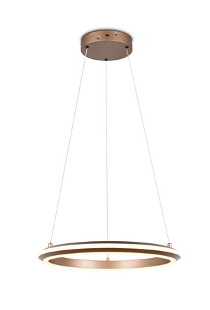 Suspension LED TRIO AMADOR 331010165 - Forme ronde, café, 34 W, CCT et hauteur réglable