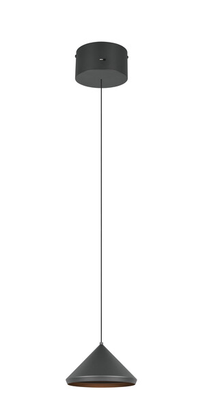 Suspension LAGUNA 1 Cône LED Noir Mat Ø18cm - 336210132