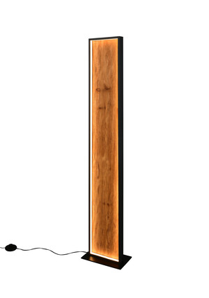 Lampadaire LED TRIO KALEA 455510130 en bois – variateur à pied