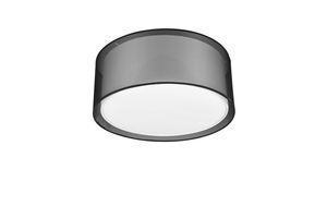 Plafonnier noir et tissu à abat-jour BURTON de Triolighting