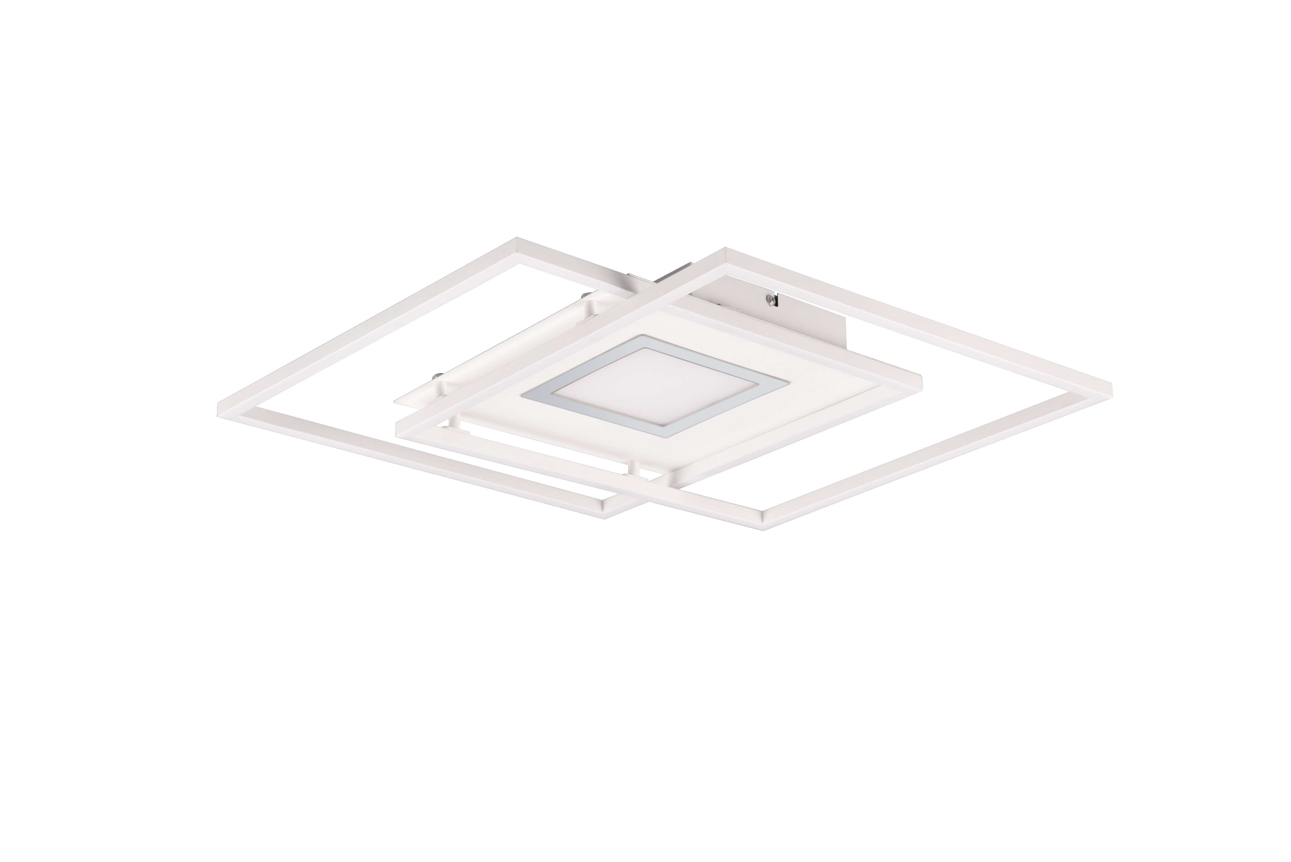Plafonnier/Applique LED 2 carrés en blanc mat VIA
