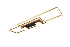 Plafonnier Trio Albany 647710480 – 37 W LED dimmable – noir mat & doré