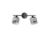 Plafonnier 2 Spots Textile AROSA Chrome Abat-jour Gris - 812100206