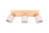 Barre SHANTI à 3 spots finition Blanc et bois