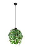 Suspension LEAVY Noir Mat Feuilles Vertes 1 Lumière E27 - R10461915