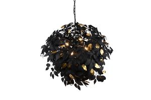 Lustre chaînes feuilles noires et or LEAVY de Triolighting