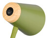 Lampe de bureau PONGO à pince R25831115 – Vert mat, LED 4,5 W, tête flexible, métal & bois