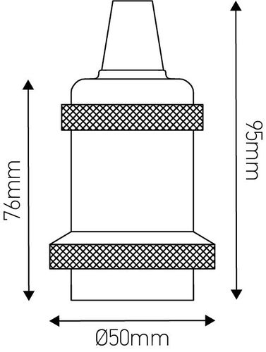 Isolateur serre câble noir pour douille plastique E27 à filetage