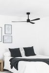 AMELIA ventilateur plafond design noir – connecté WIZ, télécommande, 6 vitesses, pour pièces 17–28 m²