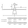 AMELIA CONE LED ventilateur plafond gris connecté WIZ et télécommande, 6 vitesses, pour pièces 17–28 m²