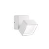 Applique extérieure carrée inclinable OMEGA SQUARE finition Blanc mat 