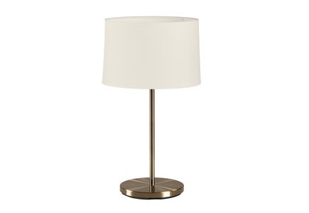 Lampe ROOMER avec abat-jour crème finition laiton patiné