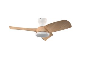 Ventilateur de plafond CRETA XL avec 3 pâles imitation bois naturel