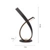 Lampe à poser LINDA avec variateur ruban Led spiralé finition Rouille